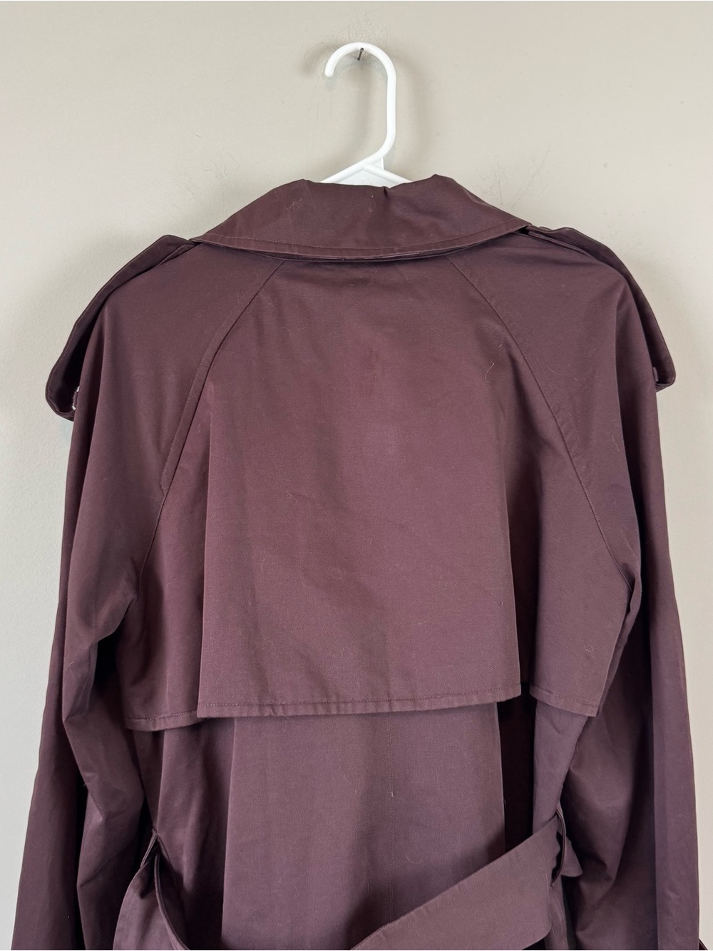 NWT Burberry Short Gabardine Fitzrovia Oversized Cropped Trench Coat Red Wine 2 - Picture 15 of 16